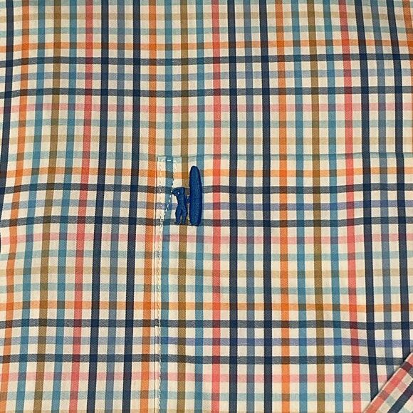 Johnnie-O Prep Formance Men's  Size 16 Multicolor Check Button Long Sleeve Shirt - Picture 12 of 13